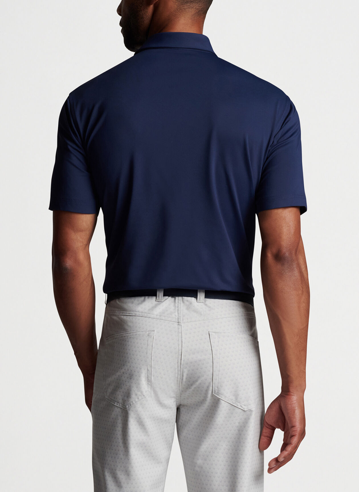 Solid Performance Jersey Polo (Edwin Spread Collar) Men's Polo Shirts