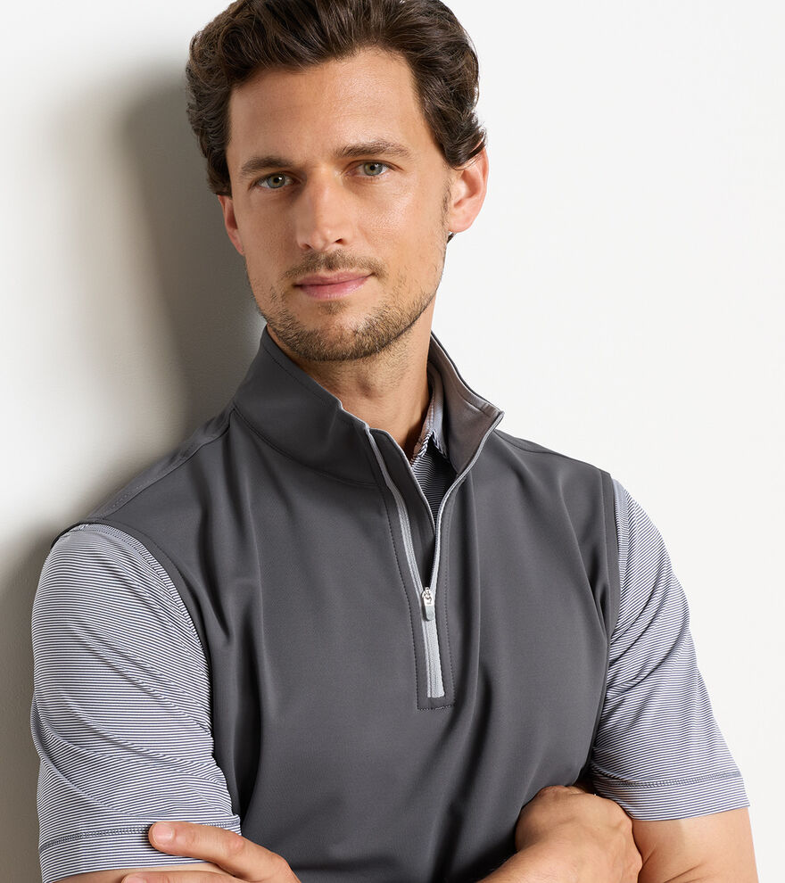 Galway Stretch Loop Terry Quarter-Zip Gilet - Alternate Image 3
