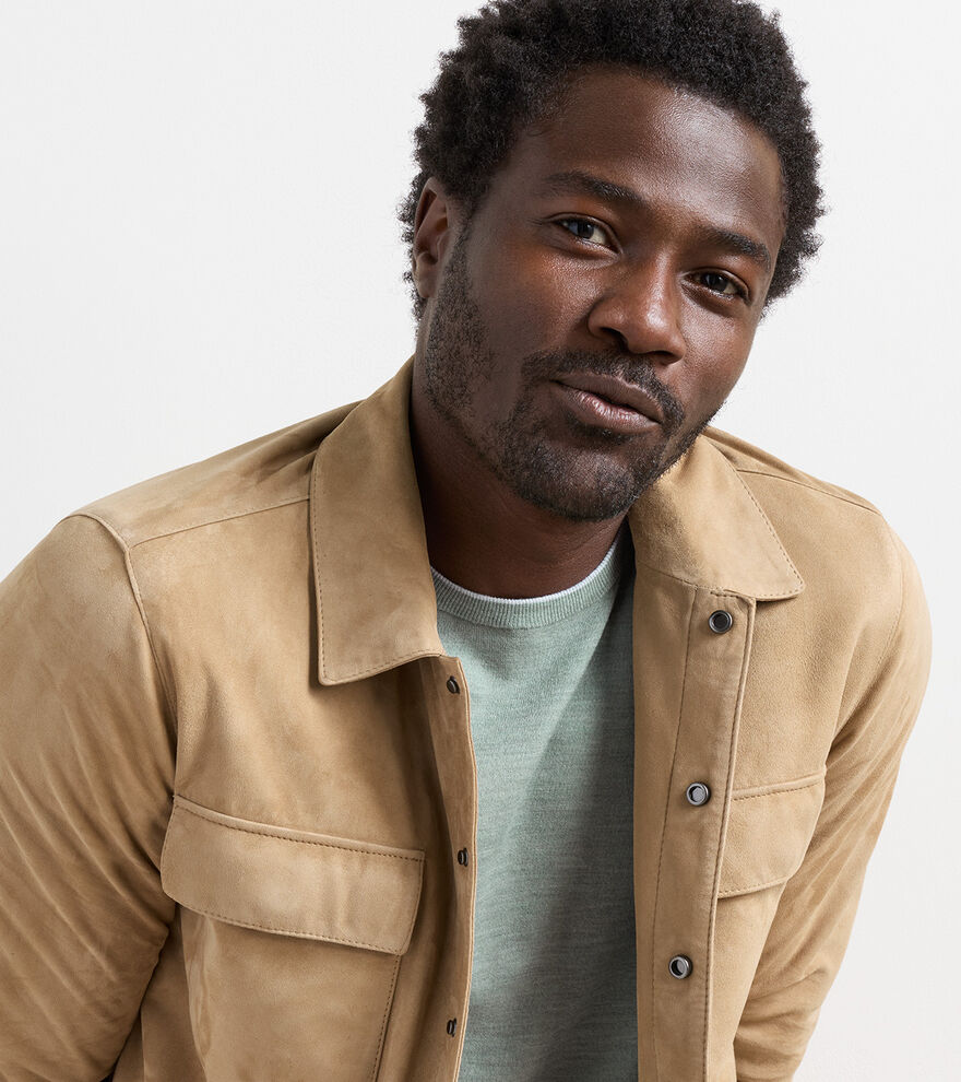 Featherweight Suede Shirt Jacket image number 6