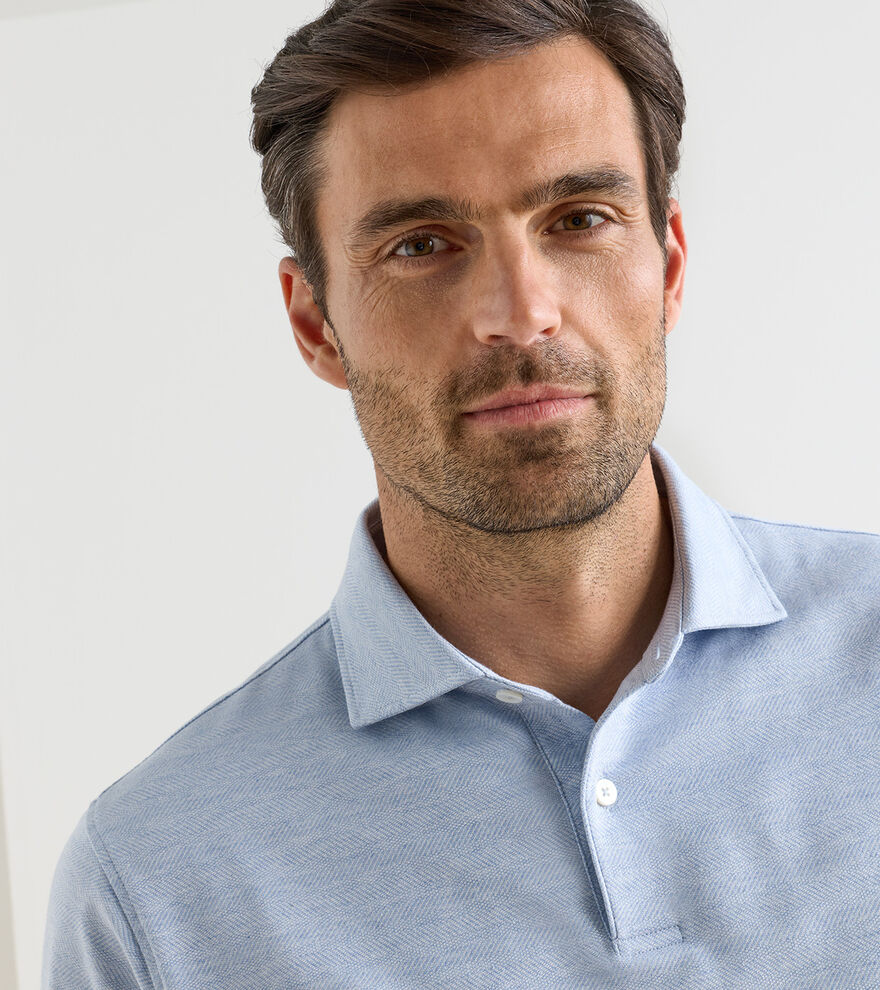 Excursionist Flex Herringbone Knit Polo image number 4