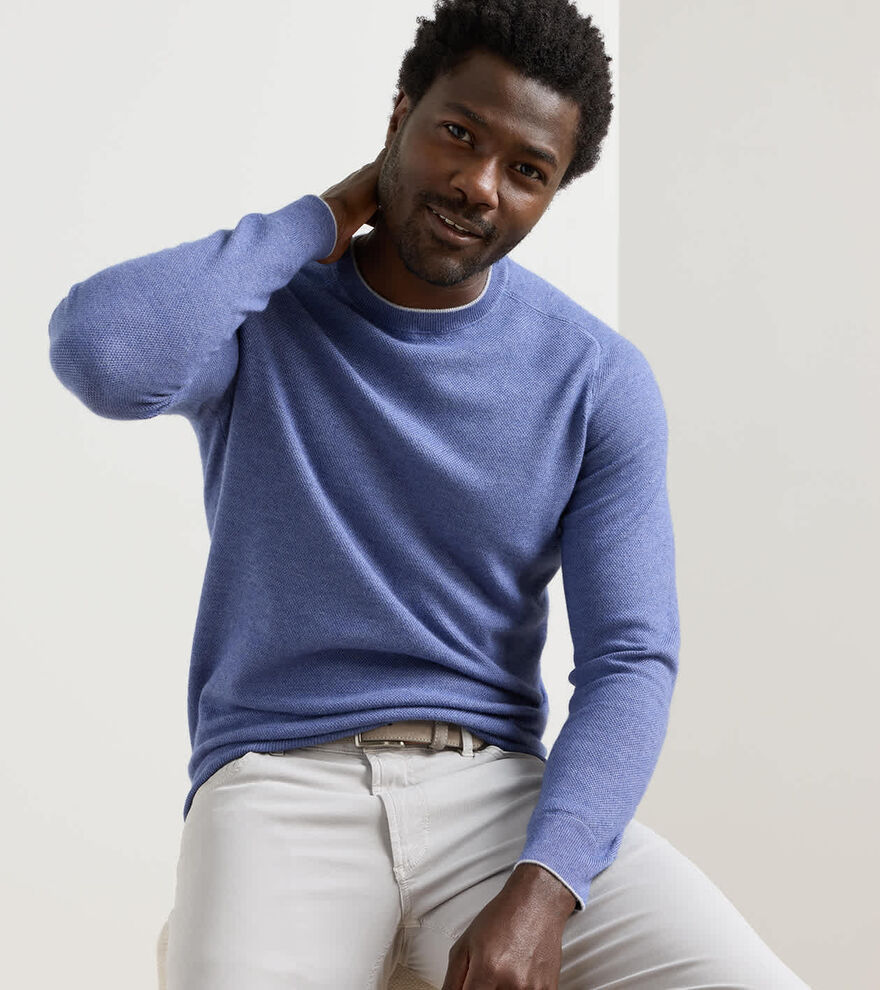 Voyager Cashmere-Silk Saddle Shoulder Crew image number 2