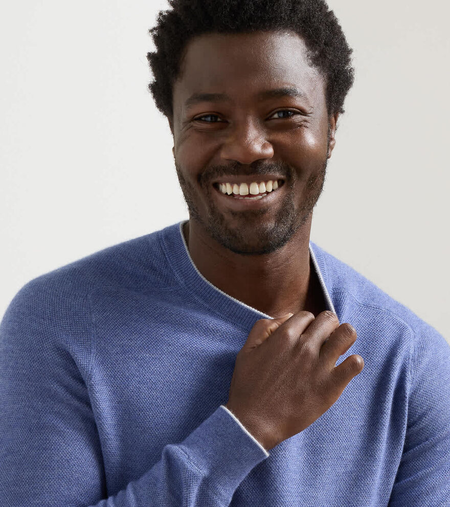 Voyager Cashmere-Silk Saddle Shoulder Crew image number 4