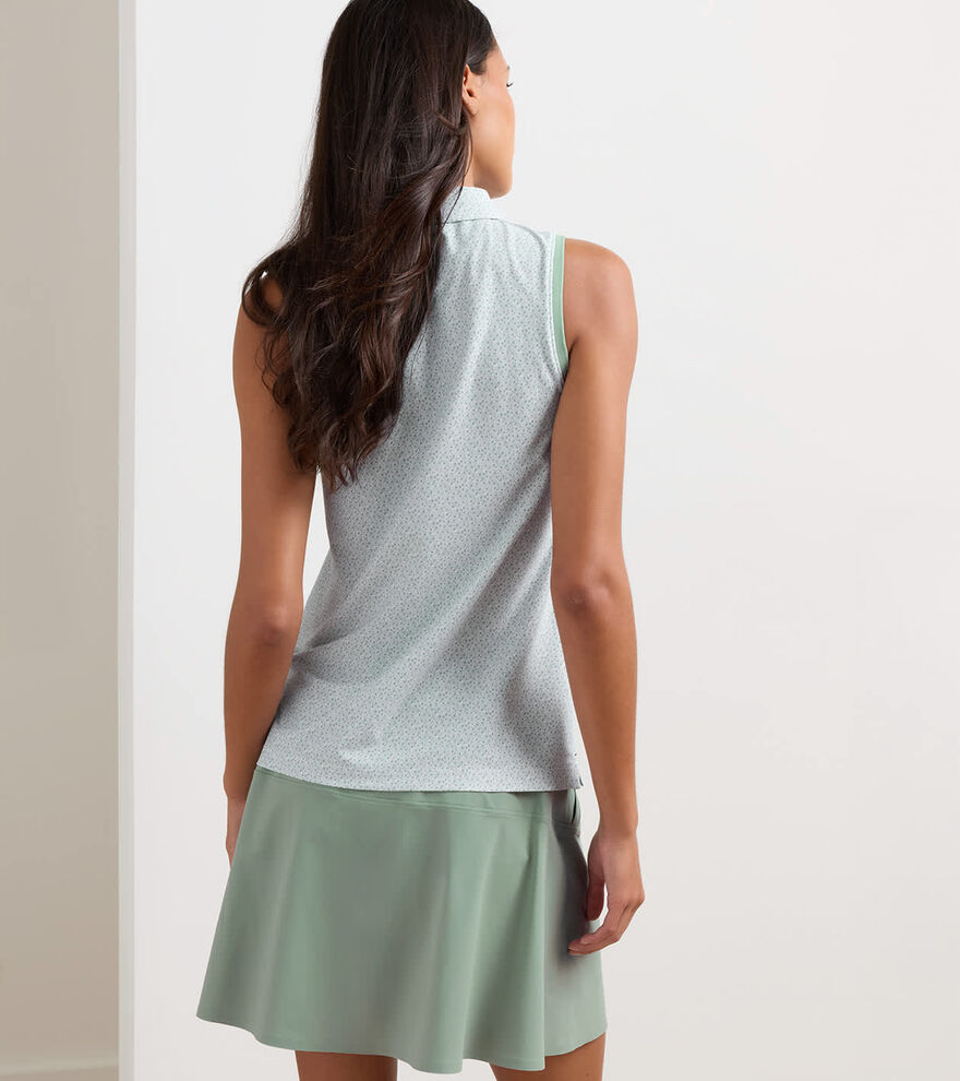 Tee It Up Banded Sport Mesh Sleeveless Button Polo - Alternate Image 2