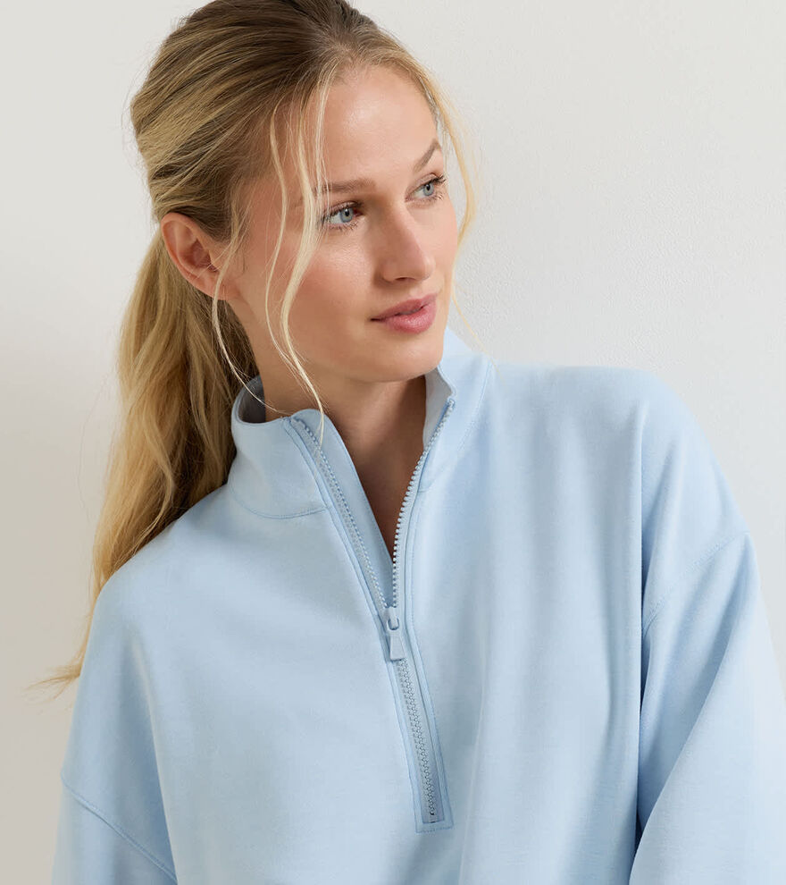 Flora Knit M&eacute;lange Half-Zip Pullover - Alternate Image 4
