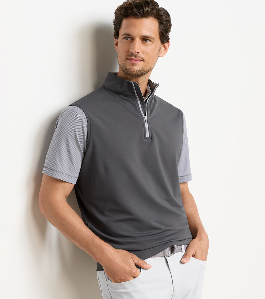 Galway Stretch Loop Terry Quarter-Zip Gilet - Alternate Image 1