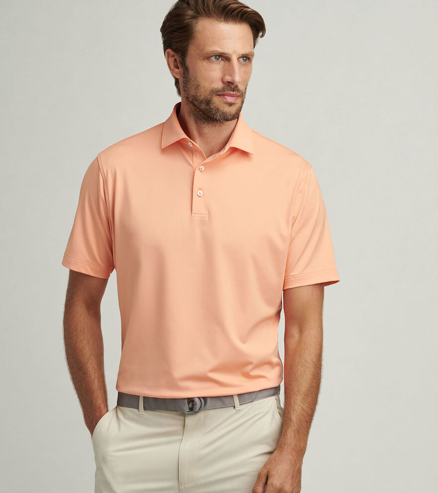 Solid Performance Jersey Polo (Sean Self-Collar) | Men's Polo Shirts ...