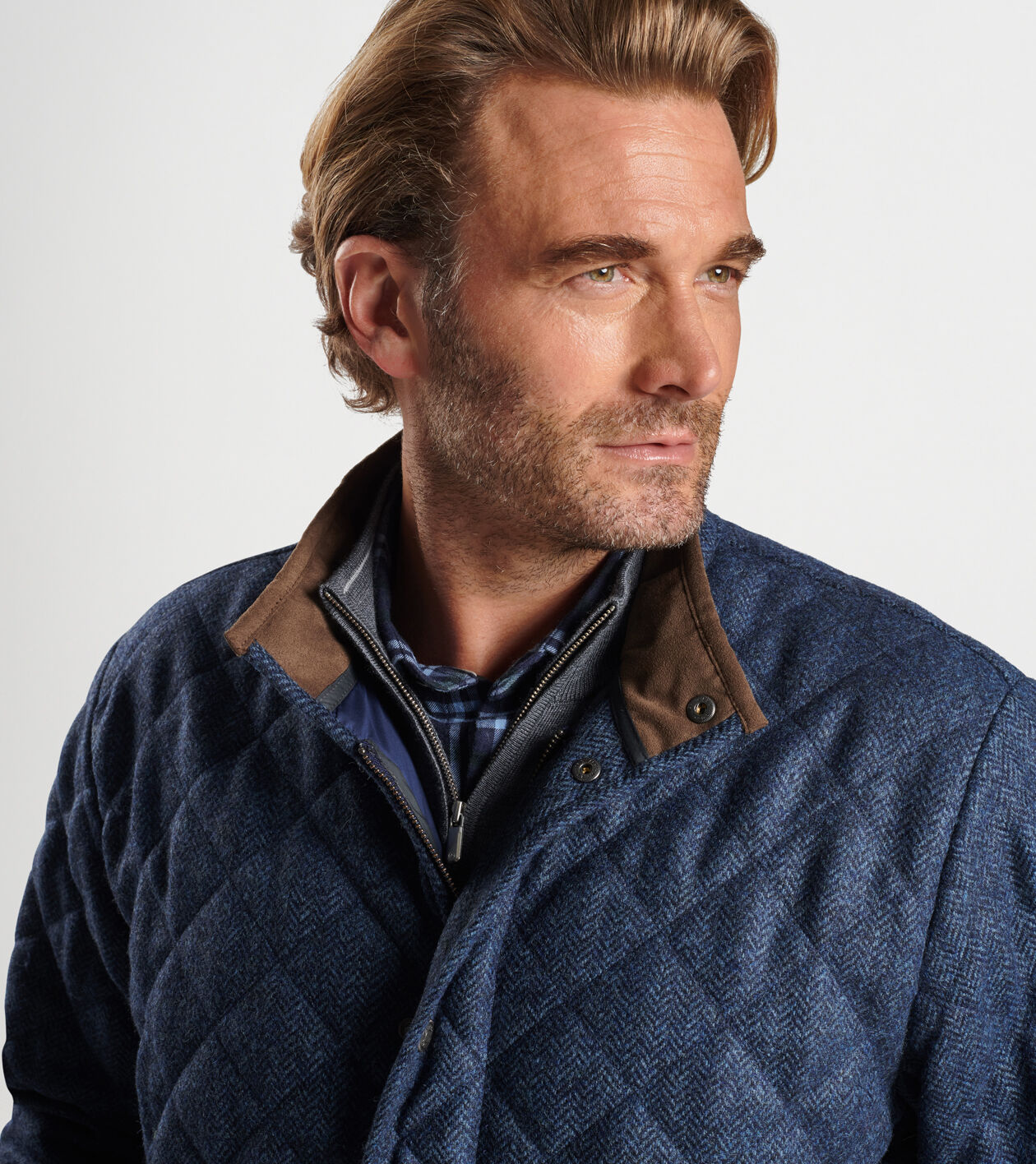 Mens quilted wool deals jacket