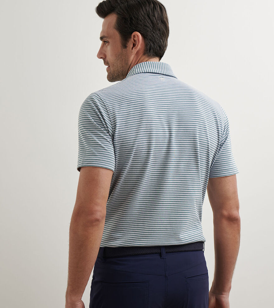 Albatross Cotton-Blend Piqu&eacute; Stripe Polo image number 3