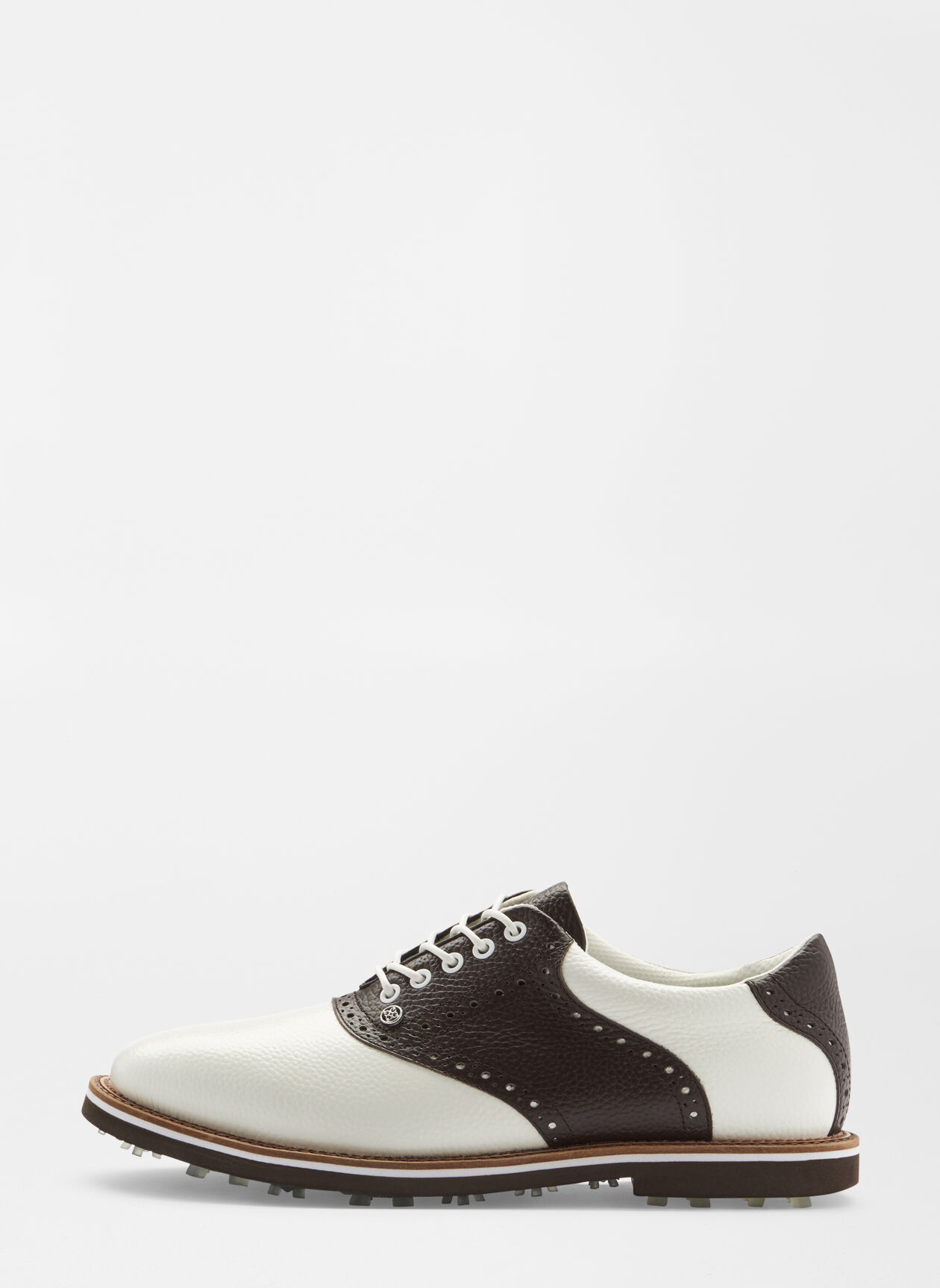 Mens saddle golf shoes top