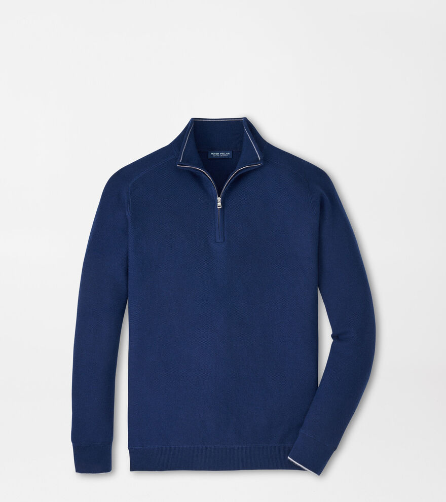 Voyager Cashmere-Silk Saddle Shoulder Quarter Zip image number 1