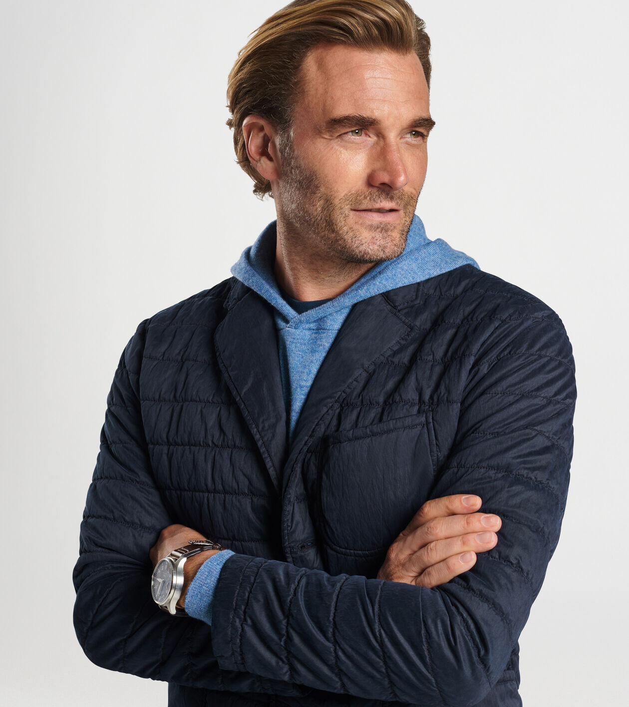 Mens padded blazer discount jacket