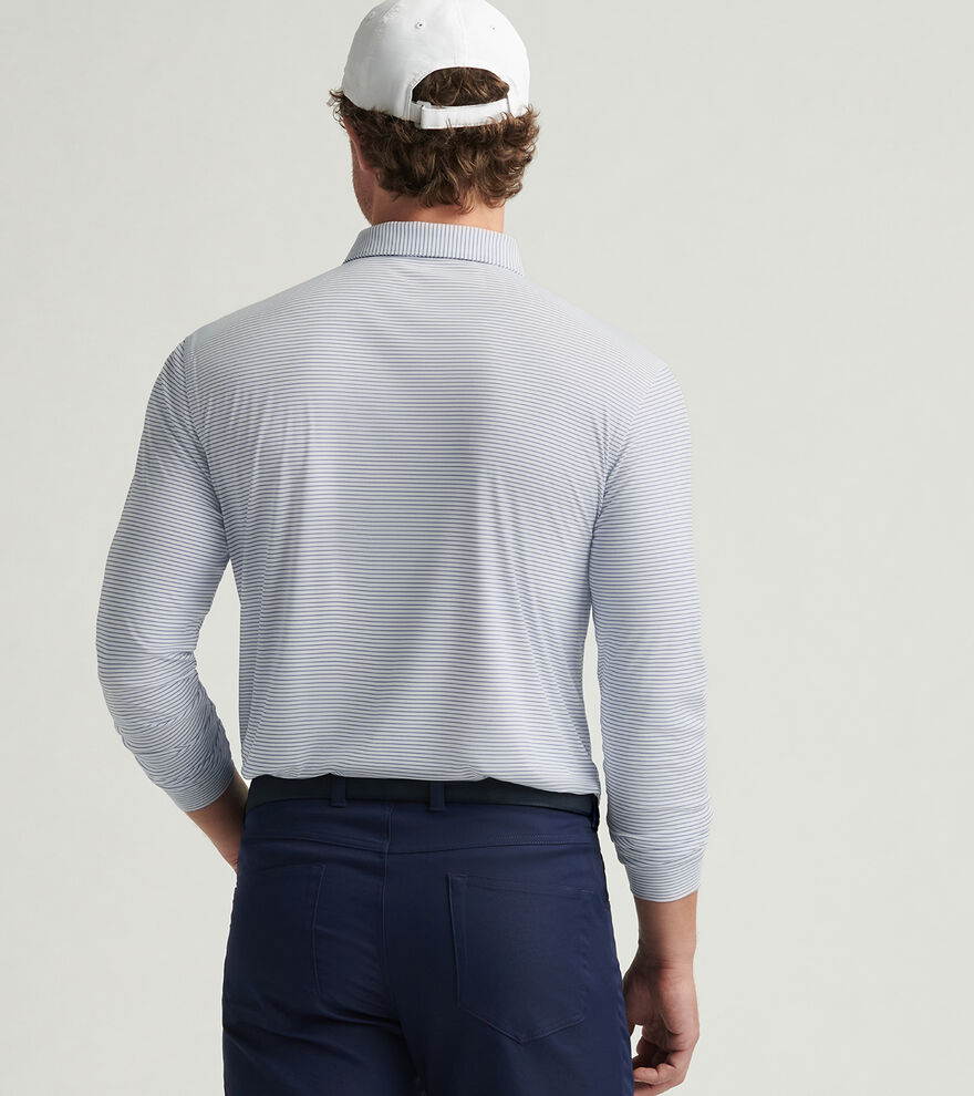Featherweight Long-Sleeve Stripe Polo - Alternate Image 2