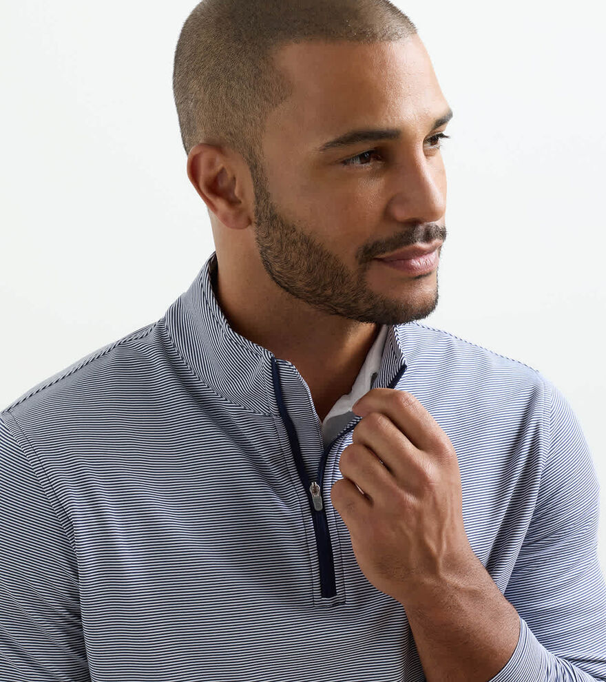 Perth Sugar Stripe Performance Quarter-Zip - Alternate Image 4