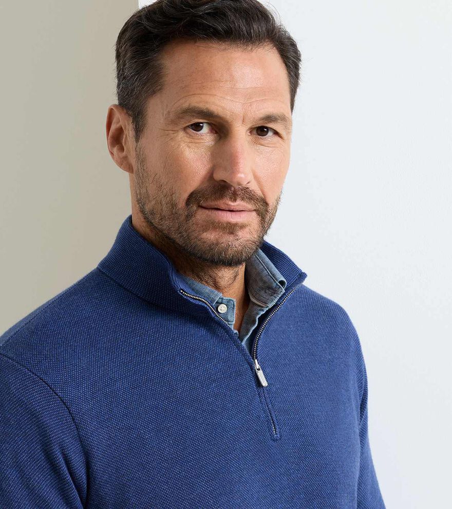 Coolspun Lite Birdseye Quarter Zip Jumper image number 4