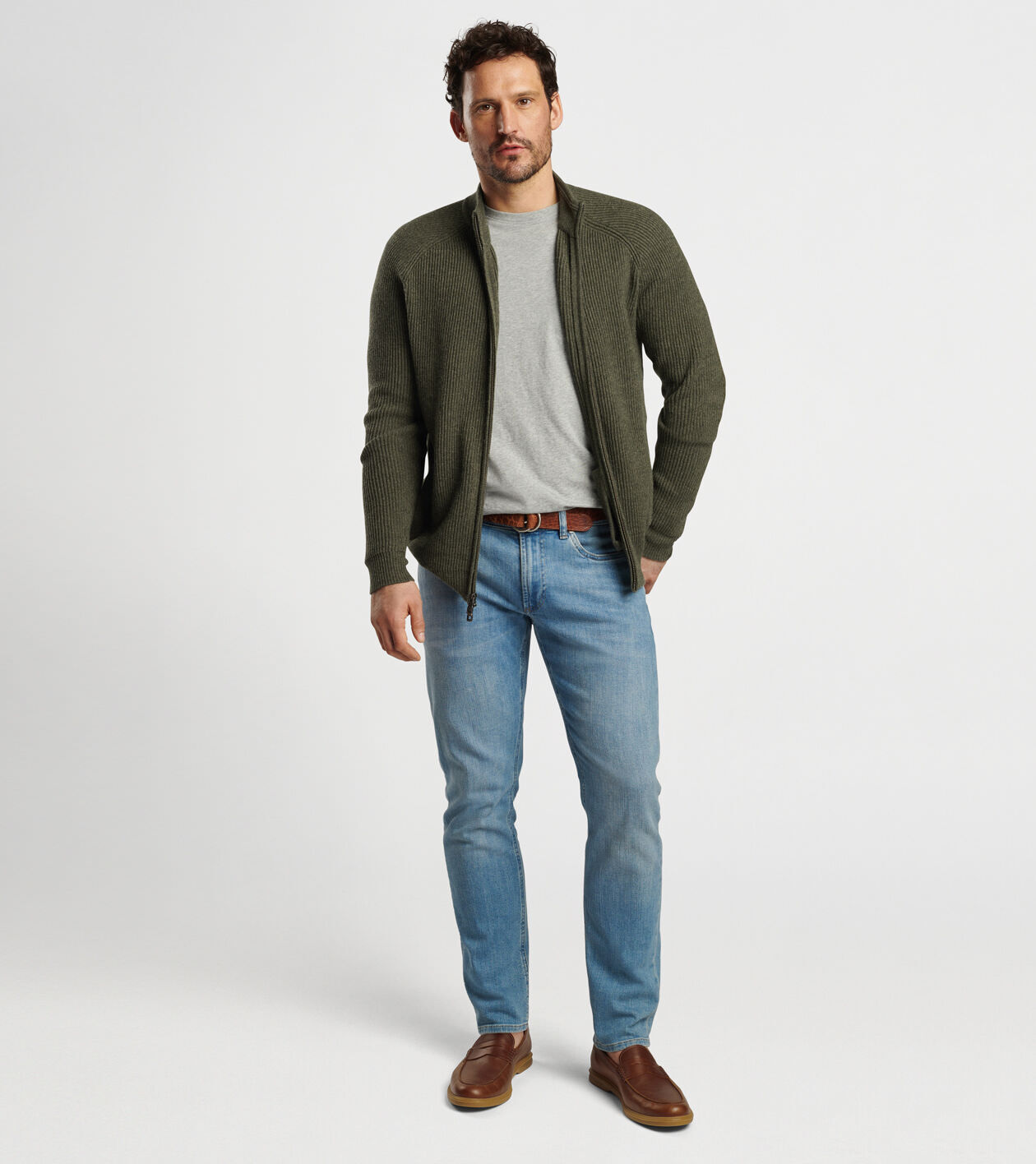 Crescent Full Zip Jumper Men s Jumpers Peter Millar