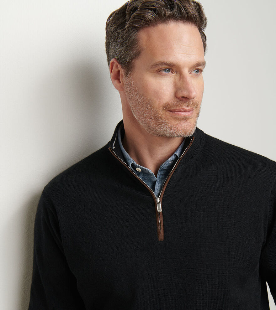 Autumn Crest Suede Trim Quarter-Zip image number 4