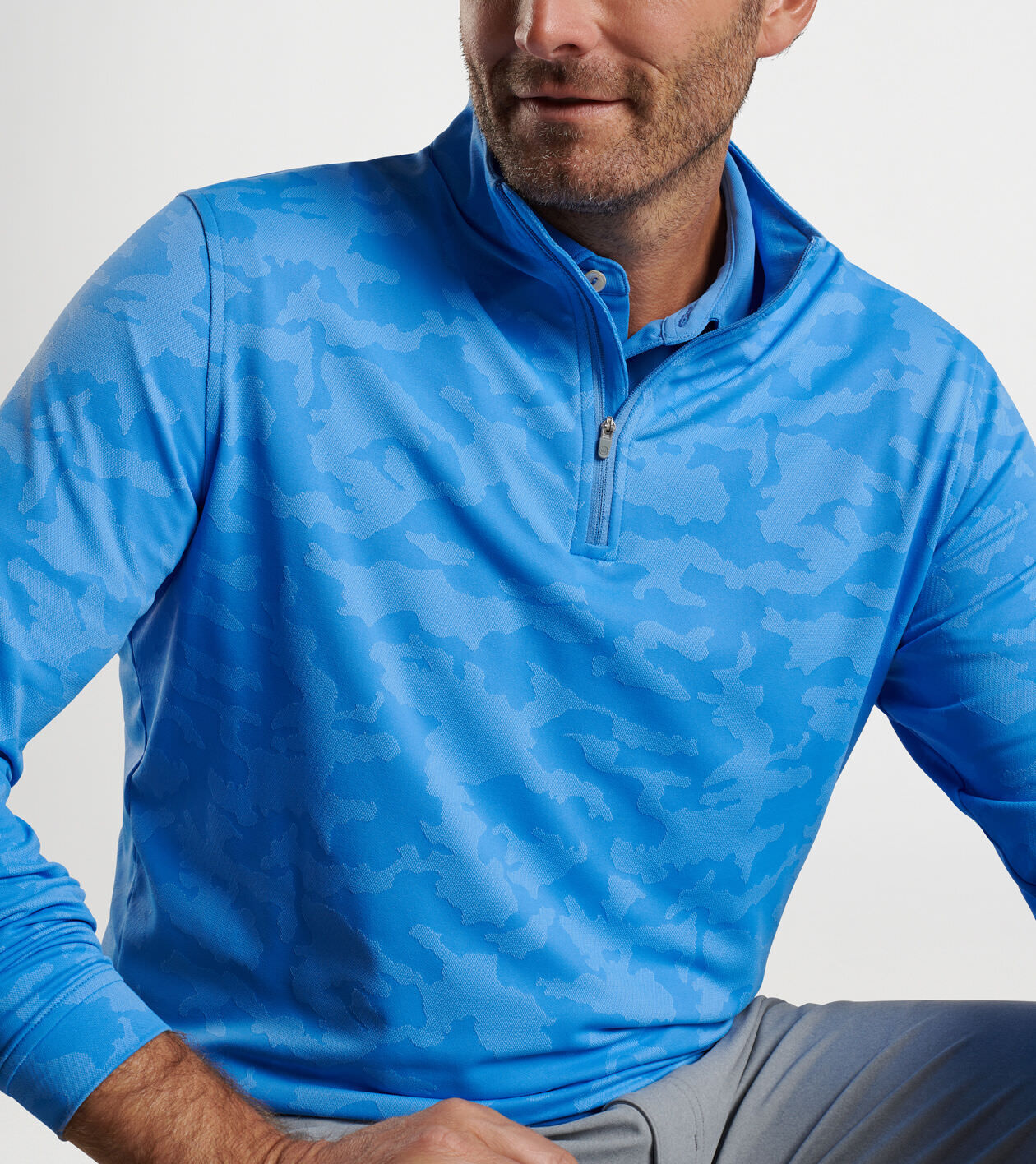 Quarter zip camo pullover sales