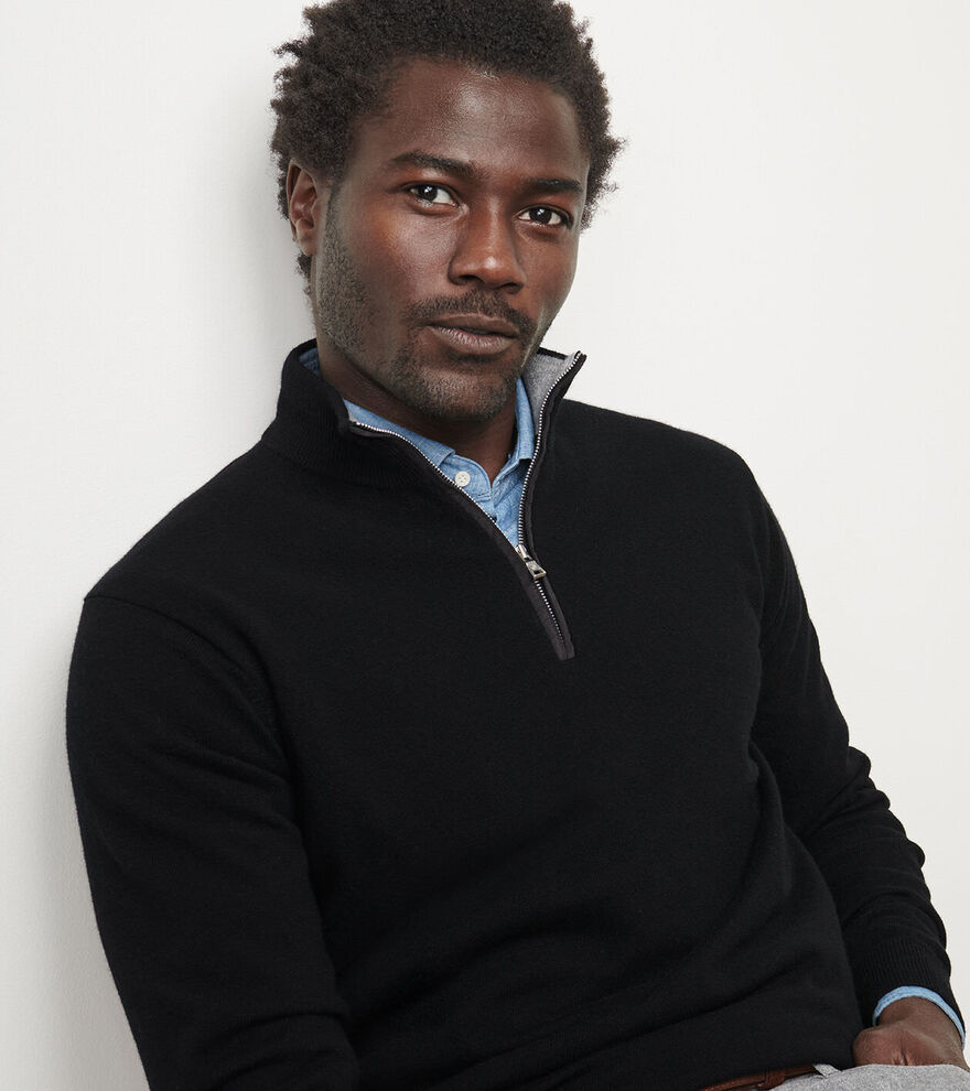 Artisan Crafted Cashmere Flex Quarter-Zip image number 4