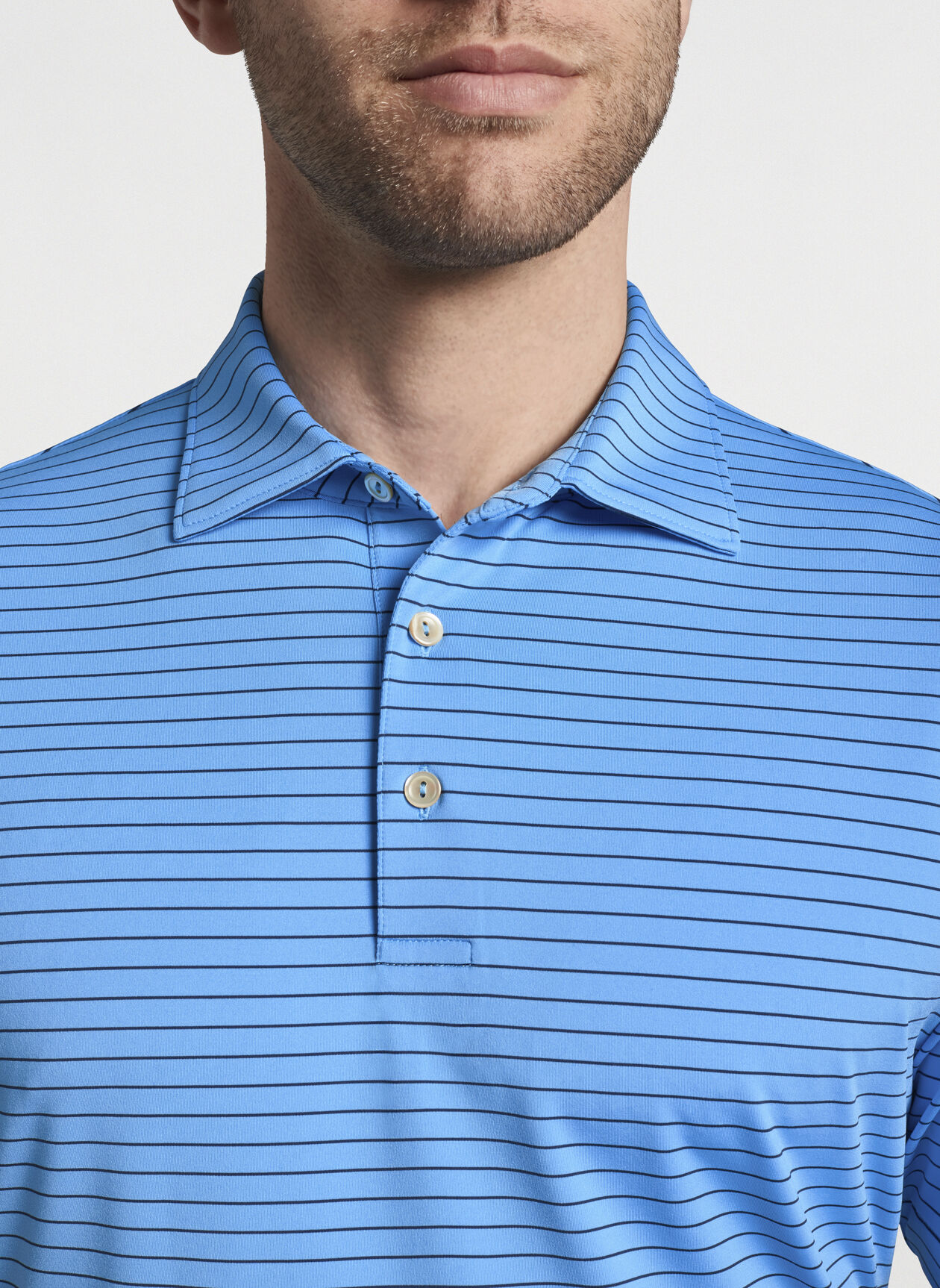 (2) Peter sales Millar Golf Short sleeve Shirts S/M Blue and White