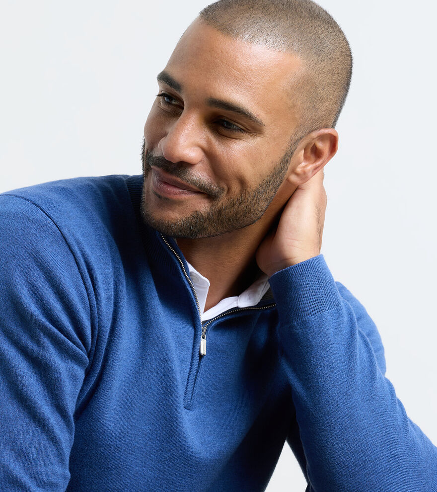 Coolspun Lite Cotton Quarter-Zip Jumper image number 4