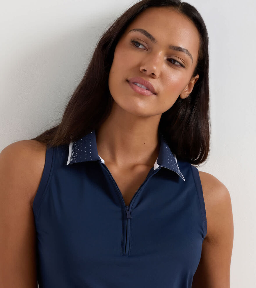 Chrissie Sleeveless Zip Polo - Alternate Image 4