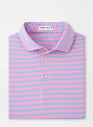 Peter Millar Hales Performance Jersey Polo In Pink Vale