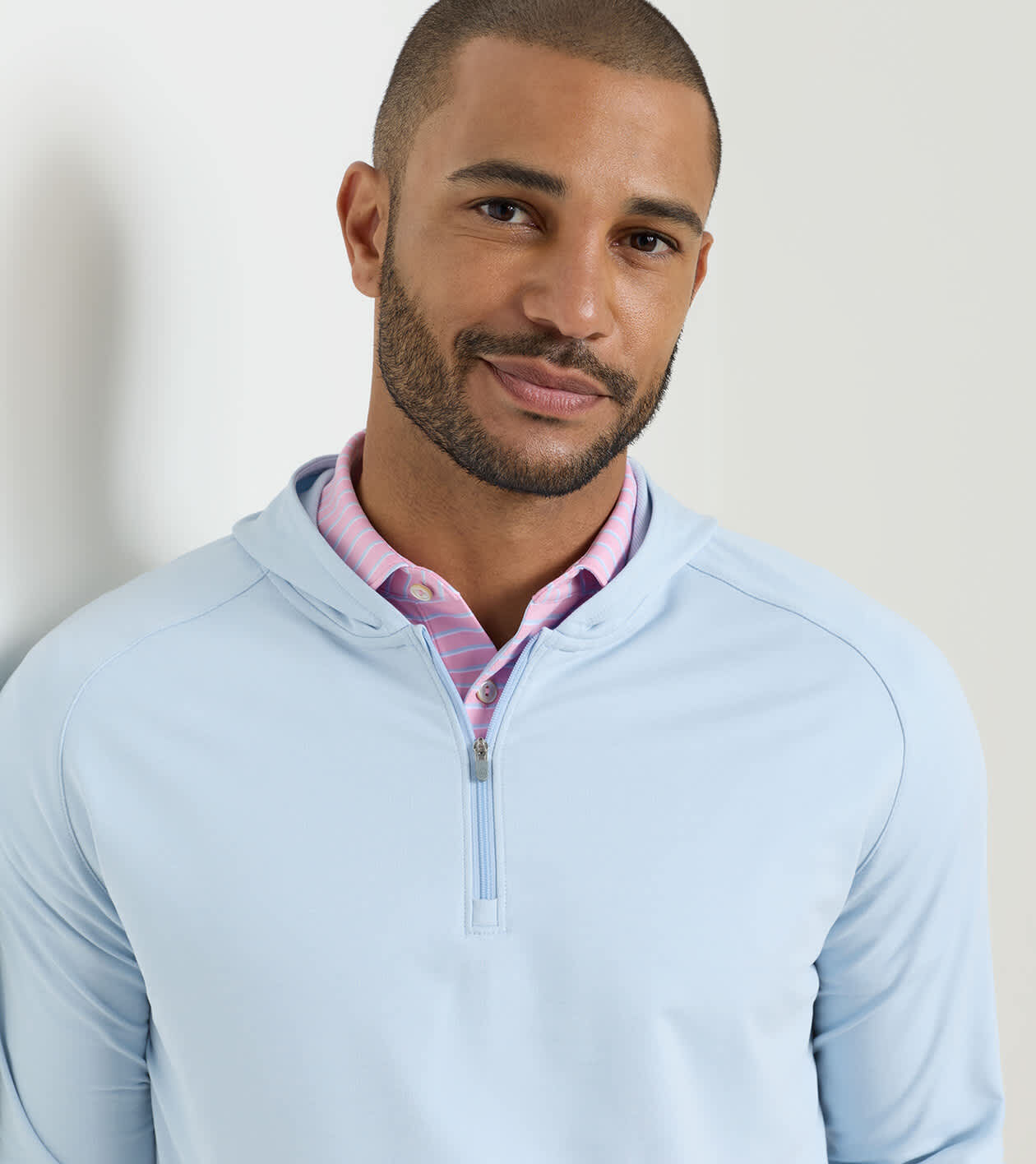 Pine Performance Quarter-Zip Hoodie | Men's Hoodies | Peter Millar