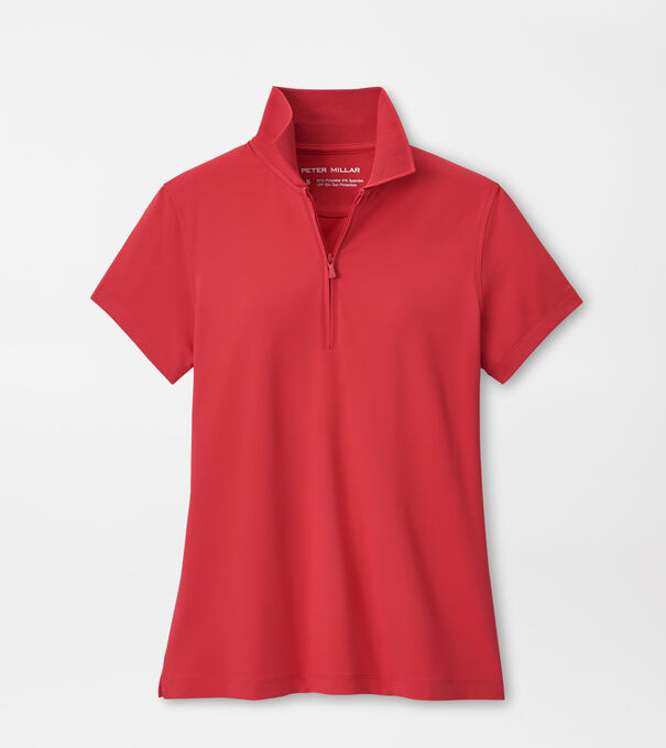 Keswick Zip Neck Short Sleeve Polo