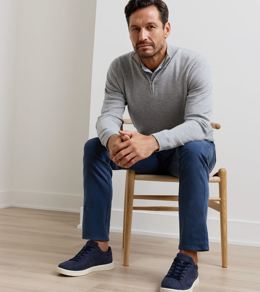 Coolspun Lite Cotton Quarter-Zip Jumper image number 2