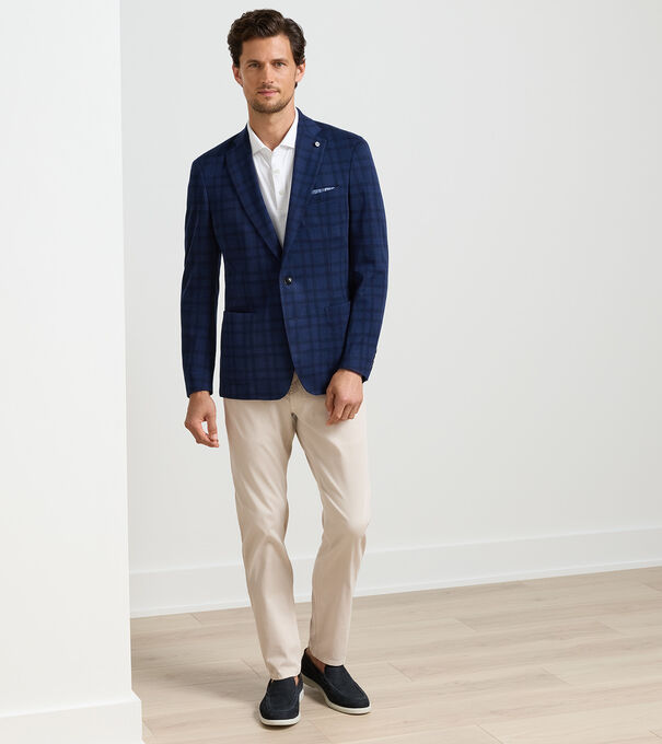 Barrett Knit Windowpane Blazer
