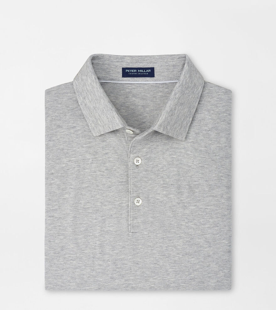 Peter Millar Excursionist Flex Polo In Gray