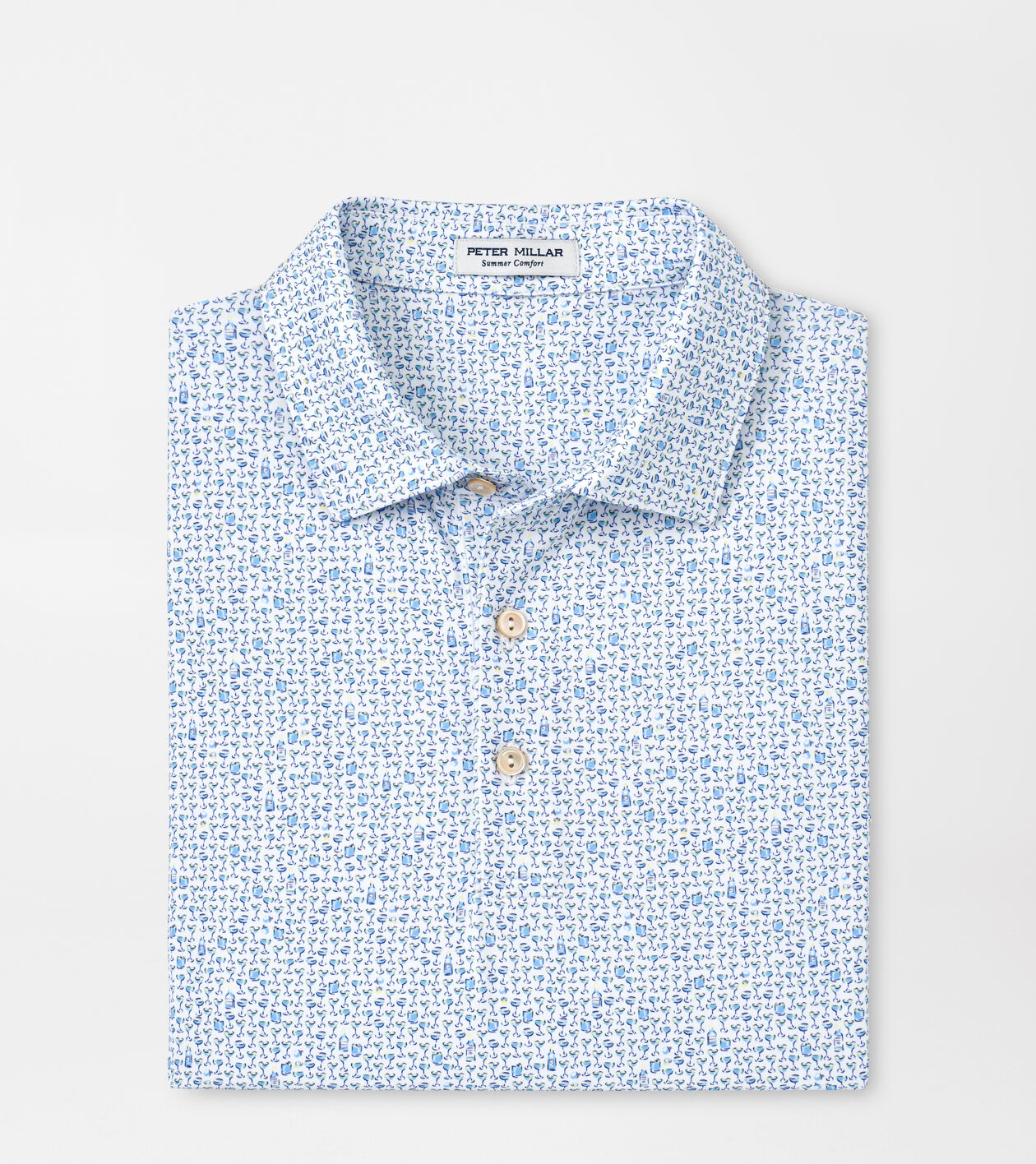Whiskey Sour Performance Jersey Polo Sean Self Collar Men s Polos Peter Millar