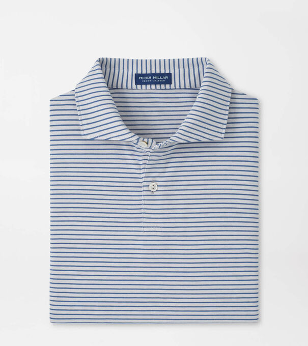 Albatross Stripe Cotton-Blend Piqu&eacute; Polo