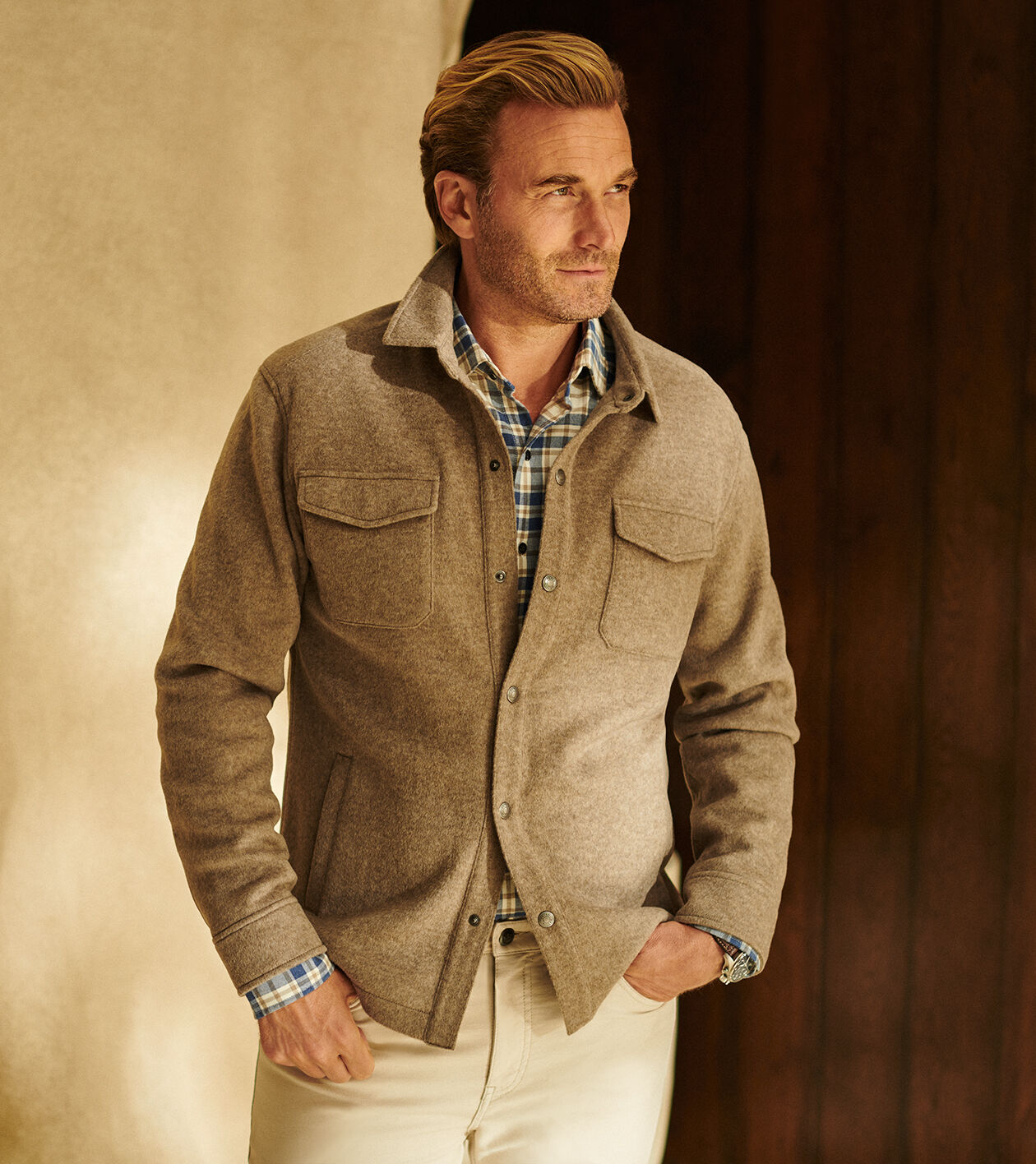 Fleece shirt jacket discount