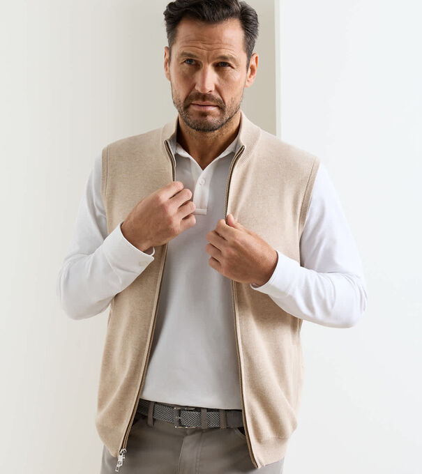 Coolspun Lite Full-Zip Sleeveless Jumper - Alternate Image 1