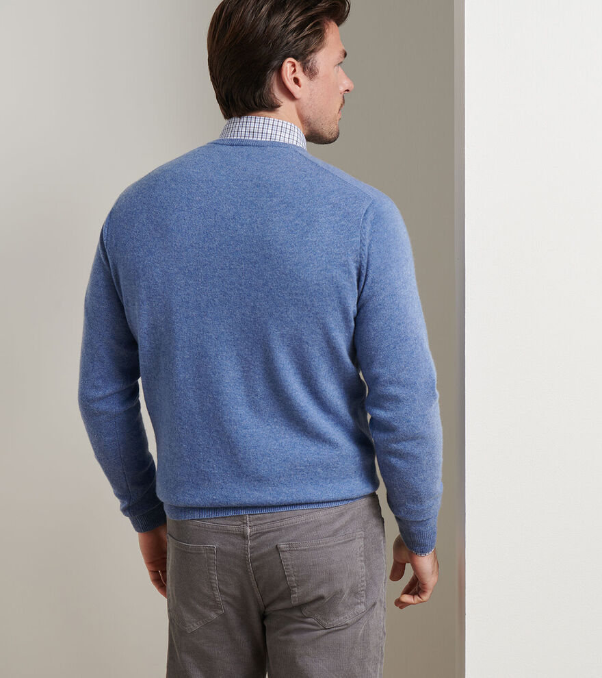 Crown Heritage Cashmere V-Neck Jumper image number 3