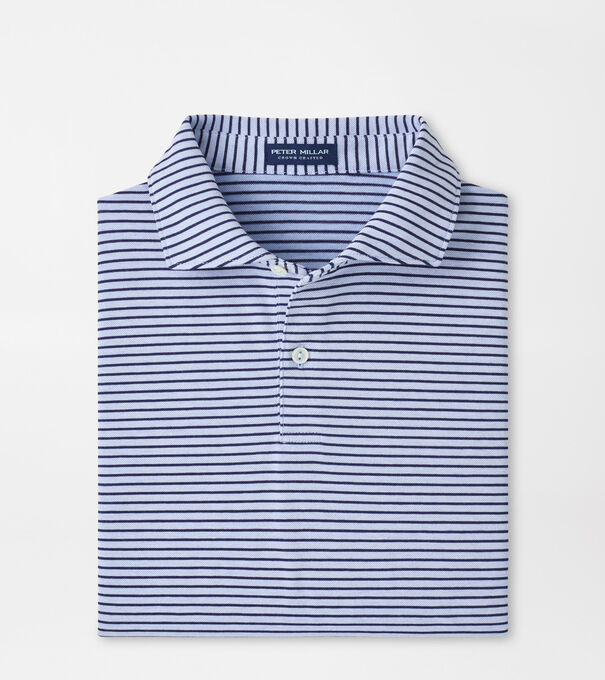 Albatross Stripe Cotton-Blend Piqu&eacute; Polo