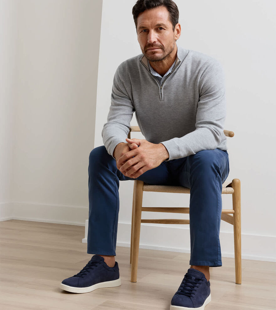 Coolspun Lite Cotton Quarter-Zip Jumper image number 2