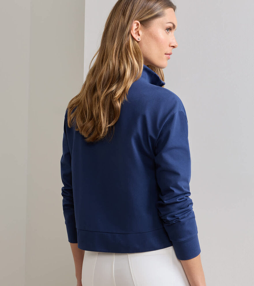 Coolspun Lite Cotton Quarter-Zip Pullover - Alternate Image 2