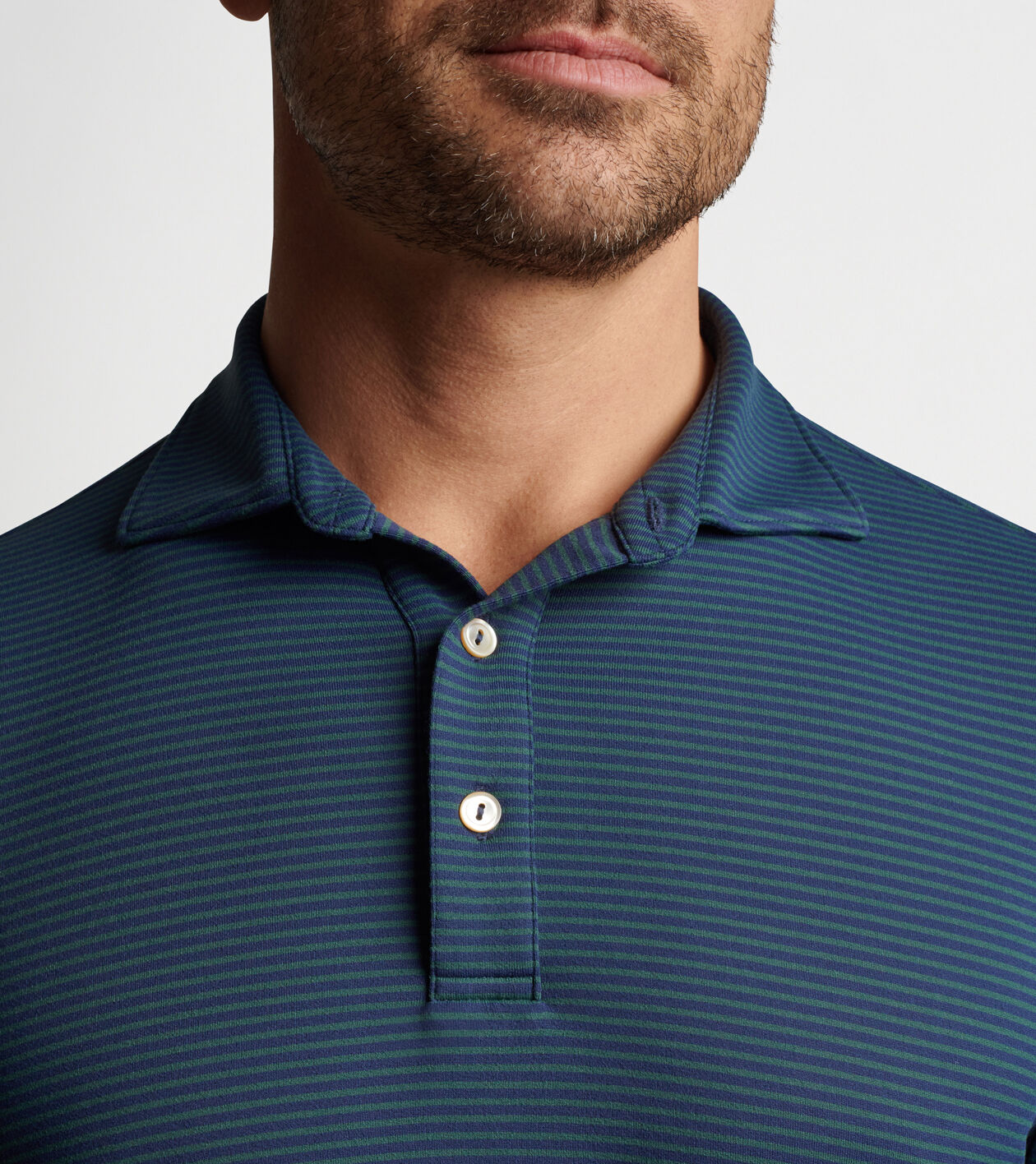 Lyons Performance Jersey Long-Sleeve Polo | Men's Polo Shirts | Peter Millar