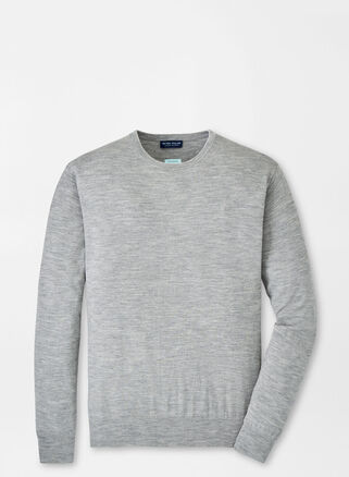 Peter Millar Excursionist Flex Crew In Gale Grey