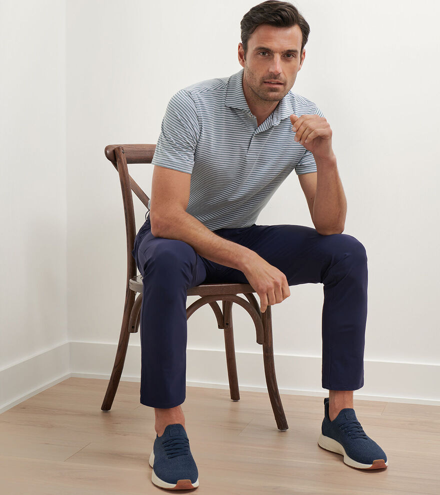 Albatross Cotton-Blend Piqu&eacute; Stripe Polo image number 2