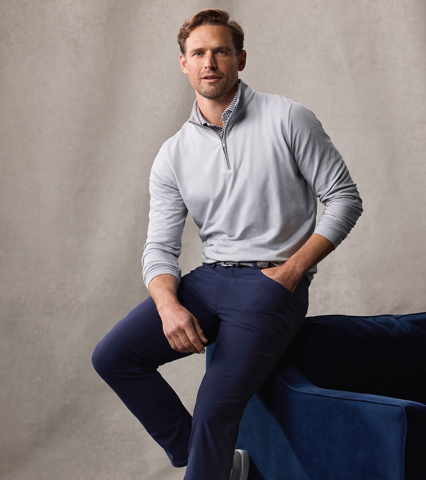 Albatross Cotton-Blend Piqu&eacute; Quarter-Zip image number 5