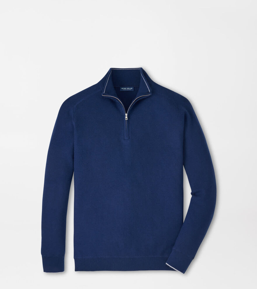 Voyager Cashmere-Silk Saddle Shoulder Quarter Zip image number 1