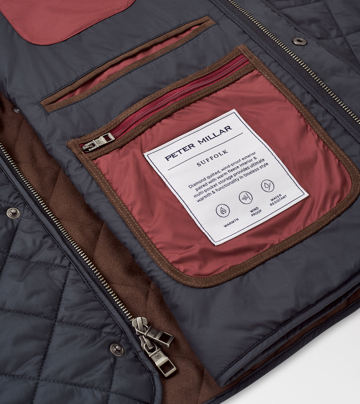 Peter millar suffolk quilted travel coat online
