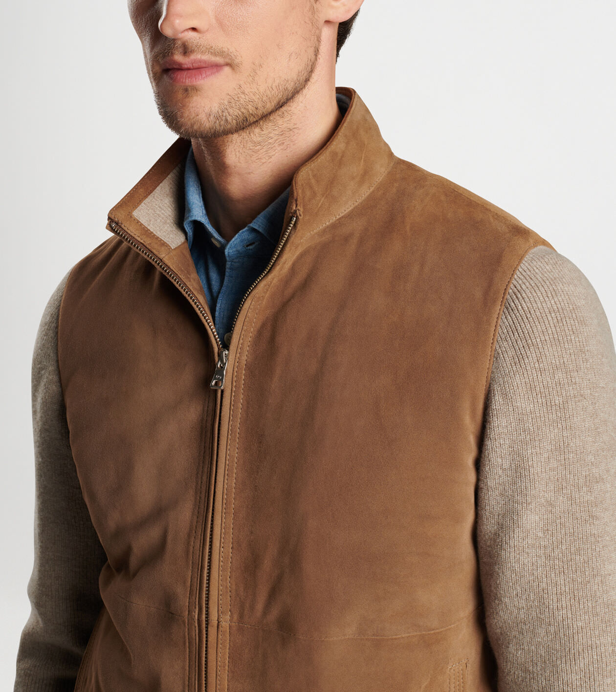 Soho Suede Cardigan Men s Jumpers Peter Millar