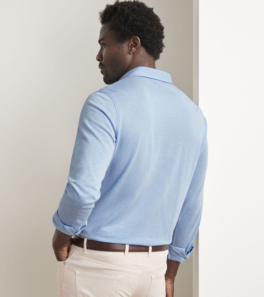 Amble Long-Sleeve Cotton Cashmere Polo image number 3