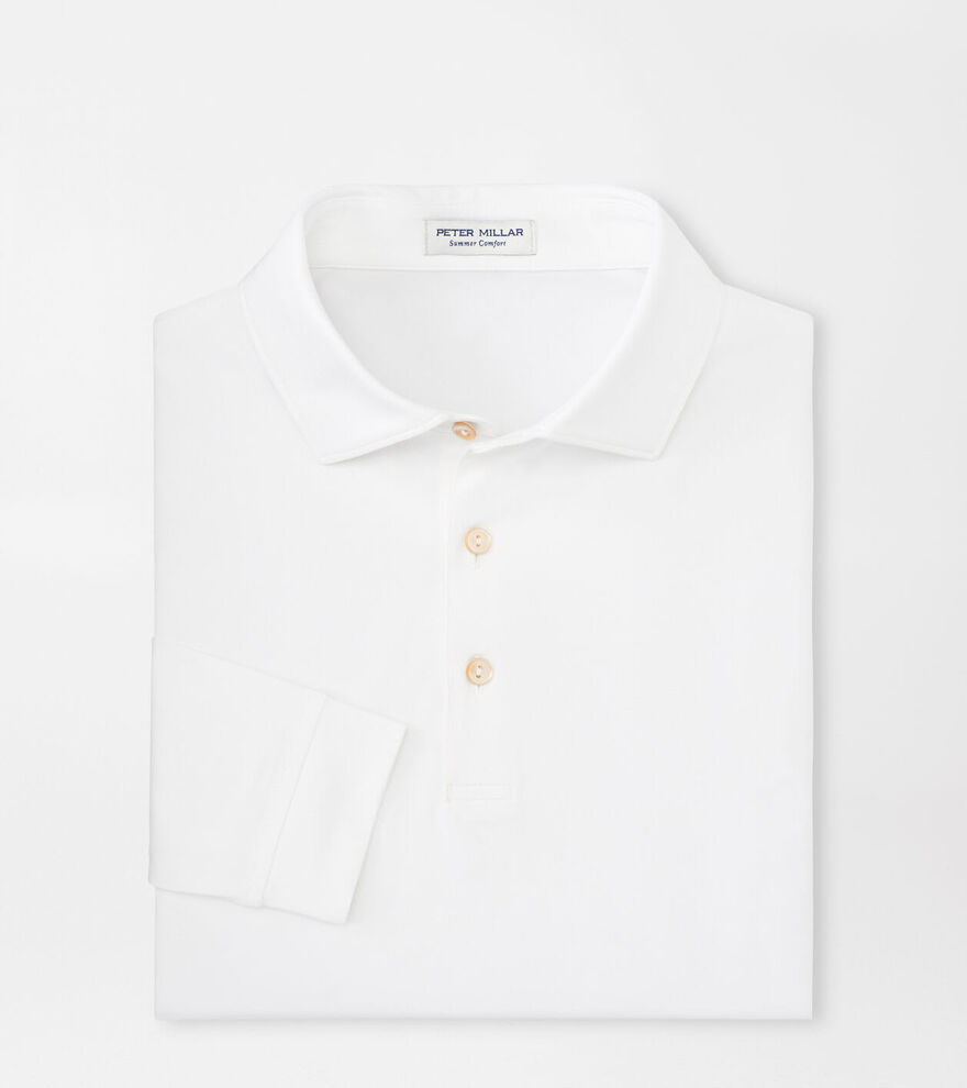 Solid Stretch Jersey Long Sleeve Polo image number 1