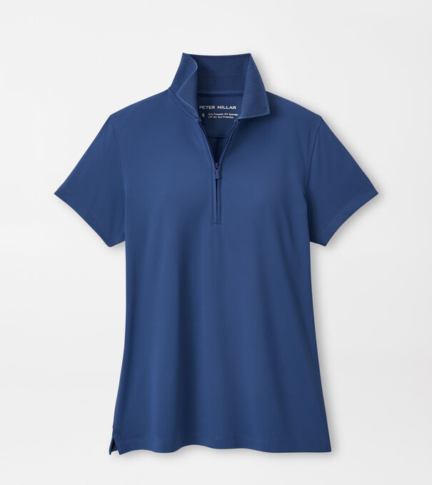 Keswick Zip Neck Short Sleeve Polo