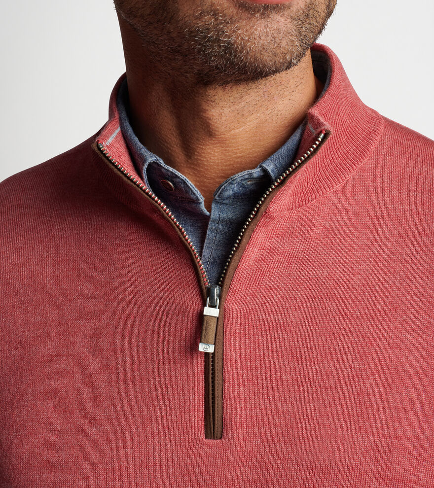 Autumn Crest Suede Trim Quarter-Zip image number 4